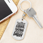 Amazing Selfless Father Dad Keychain Stainless Steel or 18k Gold Dog Tag Keyring-Express Your Love Gifts