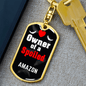 Amazon Bird Keychain Stainless Steel or 18k Gold Dog Tag Keyring-Express Your Love Gifts