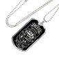 America Runs On Diesel Dog Tag Stainless Steel or 18k Gold W 24 Chian-Express Your Love Gifts