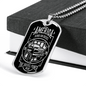 America Runs On Diesel Dog Tag Stainless Steel or 18k Gold W 24 Chian-Express Your Love Gifts