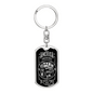 America Runs On Diesel Swivel Keychain Dog Tag Stainless Steel or 18k Gold-Express Your Love Gifts