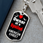 American Avocet Bird Keychain Stainless Steel or 18k Gold Dog Tag Keyring-Express Your Love Gifts
