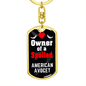 American Avocet Bird Keychain Stainless Steel or 18k Gold Dog Tag Keyring-Express Your Love Gifts