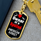 American Avocet Bird Keychain Stainless Steel or 18k Gold Dog Tag Keyring-Express Your Love Gifts
