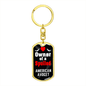 American Avocet Bird Keychain Stainless Steel or 18k Gold Dog Tag Keyring-Express Your Love Gifts
