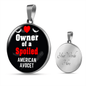 American Avocet Bird Owner Necklace Circle Pendant Stainless Steel or 18k Gold 18-22"-Express Your Love Gifts
