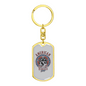 American Bikers Biker Keychain Stainless Steel or 18k Gold Dog Tag Keyring-Express Your Love Gifts
