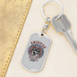 American Bikers Biker Keychain Stainless Steel or 18k Gold Dog Tag Keyring-Express Your Love Gifts