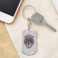 American Bikers Biker Keychain Stainless Steel or 18k Gold Dog Tag Keyring-Express Your Love Gifts