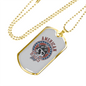 American Bikers Biker Necklace Stainless Steel or 18k Gold Dog Tag 24"-Express Your Love Gifts