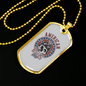American Bikers Biker Necklace Stainless Steel or 18k Gold Dog Tag 24"-Express Your Love Gifts