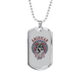 American Bikers Biker Necklace Stainless Steel or 18k Gold Dog Tag 24"-Express Your Love Gifts