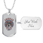 American Bikers Biker Necklace Stainless Steel or 18k Gold Dog Tag 24"-Express Your Love Gifts
