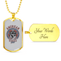 American Bikers Biker Necklace Stainless Steel or 18k Gold Dog Tag 24"-Express Your Love Gifts