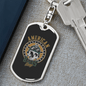 American Bikers Gang Biker Keychain Stainless Steel or 18k Gold Dog Tag Keyring-Express Your Love Gifts