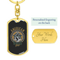 American Bikers Gang Biker Keychain Stainless Steel or 18k Gold Dog Tag Keyring-Express Your Love Gifts