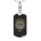 American Bikers Gang Biker Keychain Stainless Steel or 18k Gold Dog Tag Keyring-Express Your Love Gifts