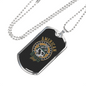 American Bikers Gang Biker Necklace Stainless Steel or 18k Gold Dog Tag 24"-Express Your Love Gifts