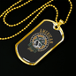 American Bikers Gang Biker Necklace Stainless Steel or 18k Gold Dog Tag 24"-Express Your Love Gifts