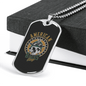 American Bikers Gang Biker Necklace Stainless Steel or 18k Gold Dog Tag 24"-Express Your Love Gifts