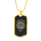 American Bikers Gang Biker Necklace Stainless Steel or 18k Gold Dog Tag 24"-Express Your Love Gifts