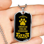 American English Coonhound Dad Dog Necklace Stainless Steel or 18k Gold Dog Tag W 24" Dog Owner Lover-Express Your Love Gifts