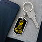 American English Coonhound Dad Dog Tag Keychain Stainless Steel or 18k Gold-Express Your Love Gifts