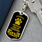 American English Coonhound Dad Dog Tag Keychain Stainless Steel or 18k Gold-Express Your Love Gifts