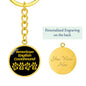 American English Coonhound Mama Circle Keychain Stainless Steel or 18k Gold Dog Mom Pendant-Express Your Love Gifts
