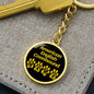 American English Coonhound Mama Circle Keychain Stainless Steel or 18k Gold Dog Mom Pendant-Express Your Love Gifts