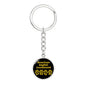 American English Coonhound Mama Circle Keychain Stainless Steel or 18k Gold Dog Mom Pendant-Express Your Love Gifts