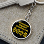 American English Coonhound Mama Circle Keychain Stainless Steel or 18k Gold Dog Mom Pendant-Express Your Love Gifts