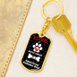American Eskimo Dog Keychain Stainless Steel or 18k Gold Dog Tag Keyring-Express Your Love Gifts