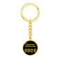 American Eskimo Dog Mama Circle Keychain Stainless Steel or 18k Gold Dog Mom Pendant-Express Your Love Gifts