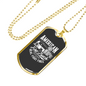 American Fire Truck Firefighter Gift Stainless Steel or 18k Gold Dog Tag 24" Chain-Express Your Love Gifts