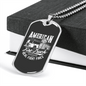 American Fire Truck Firefighter Gift Stainless Steel or 18k Gold Dog Tag 24" Chain-Express Your Love Gifts