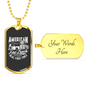 American Fire Truck Firefighter Gift Stainless Steel or 18k Gold Dog Tag 24" Chain-Express Your Love Gifts