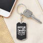 American Fire Truck Firefighter Keychain Stainless Steel or 18k Gold Dog Tag Keyring-Express Your Love Gifts