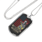 American Firefighter Gift Stainless Steel or 18k Gold Dog Tag 24" Chain-Express Your Love Gifts