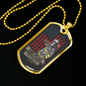 American Firefighter Gift Stainless Steel or 18k Gold Dog Tag 24" Chain-Express Your Love Gifts
