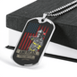 American Firefighter Gift Stainless Steel or 18k Gold Dog Tag 24" Chain-Express Your Love Gifts