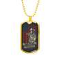 American Firefighter Gift Stainless Steel or 18k Gold Dog Tag 24" Chain-Express Your Love Gifts