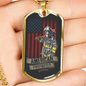 American Firefighter Gift Stainless Steel or 18k Gold Dog Tag 24" Chain-Express Your Love Gifts