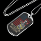 American Firefighter Gift Stainless Steel or 18k Gold Dog Tag 24" Chain-Express Your Love Gifts