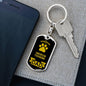 American Foxhound Dog Dad Dog Tag Keychain Stainless Steel or18k Gold-Express Your Love Gifts