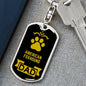 American Foxhound Dog Dad Dog Tag Keychain Stainless Steel or18k Gold-Express Your Love Gifts