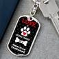 American Foxhound Keychain Stainless Steel or 18k Gold Dog Tag Keyring-Express Your Love Gifts