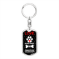 American Foxhound Keychain Stainless Steel or 18k Gold Dog Tag Keyring-Express Your Love Gifts