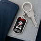 American Foxhound Keychain Stainless Steel or 18k Gold Dog Tag Keyring-Express Your Love Gifts