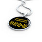 American Foxhound Mama Circle Necklace Stainless Steel or 18k Gold 18-22" Dog Owner Lover-Express Your Love Gifts